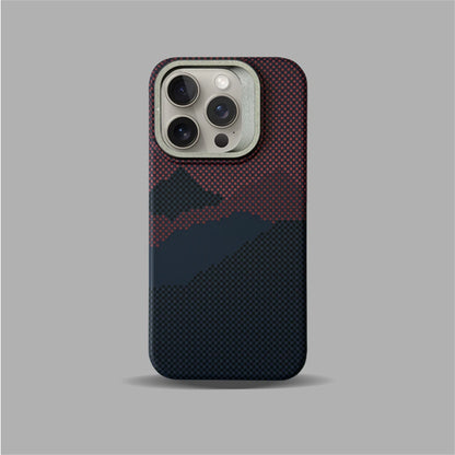 Cute Phone Cases For iPhone 16 Plus, 15, 14, and 13 Pro Max - With Metal Holder - Carbon Fiber Pattern - TSP420 - Touchy Style