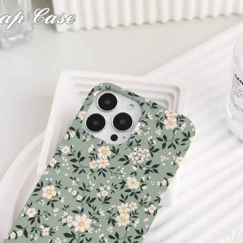 Cute Phone Cases For iPhone 16 Pro Max, 15, 14, 13, 12, or 11 Pro Plus - Elegant Wildflowers Acrylic Cover - TSP514 - Touchy Style