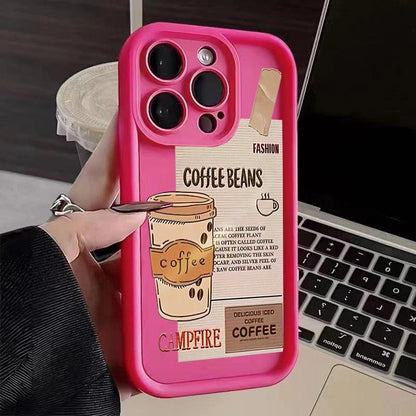 Cute Phone Cases For iPhone 7, 8, 11, 12, 13, 14, 15 Pro Max, XS, X, XR, and Plus - Coffee Beans Cover - TSP231 - Touchy Style