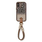 Cute Phone Cases For iPhone 7, 8 Plus, XR, XS Max, 11, 12, 13, 14, 15, and 16, including Pro and Pro Max models with Wrist Chain - Half Leopard Pattern - TSP491 - Touchy Style