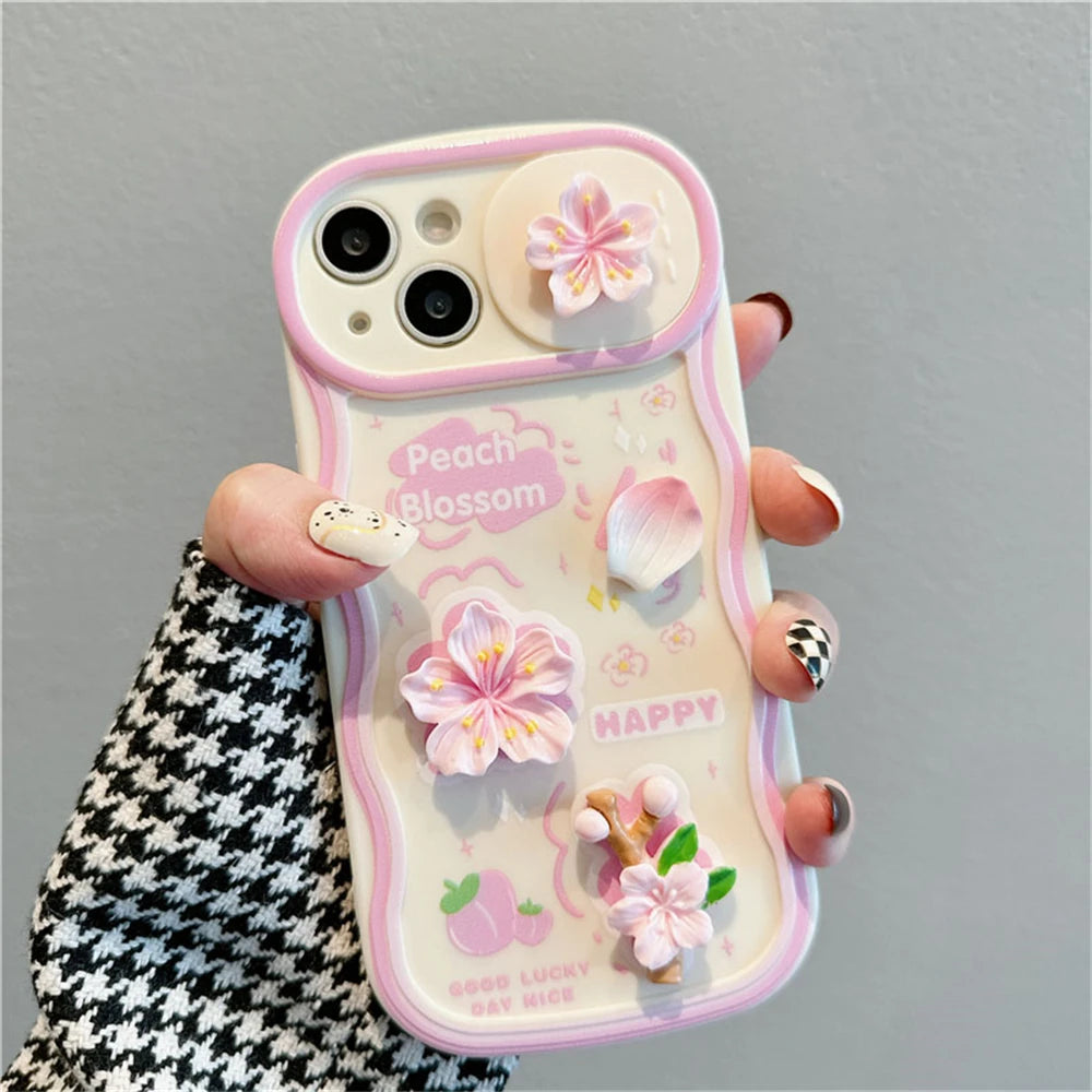 Cute Phone Cases For iPhone 7, 8, XR, X, XS Max, 11, 12, 13, 14, and 15 Pro Max - 3D Floral Soft Cover - TSP430 - Touchy Style