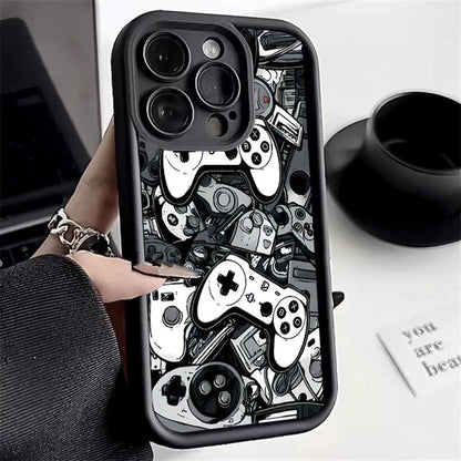 Cute Phone Cases For iPhone 7, 8, XS, X, XR, 11, 12, 13, 14, 15, Pro Max, Plus, and SE 2020 - Game Controller Graphic - TSP224 - Touchy Style