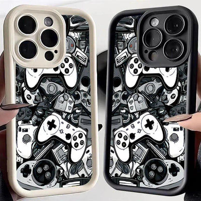 Cute Phone Cases For iPhone 7, 8, XS, X, XR, 11, 12, 13, 14, 15, Pro Max, Plus, and SE 2020 - Game Controller Graphic - TSP224 - Touchy Style