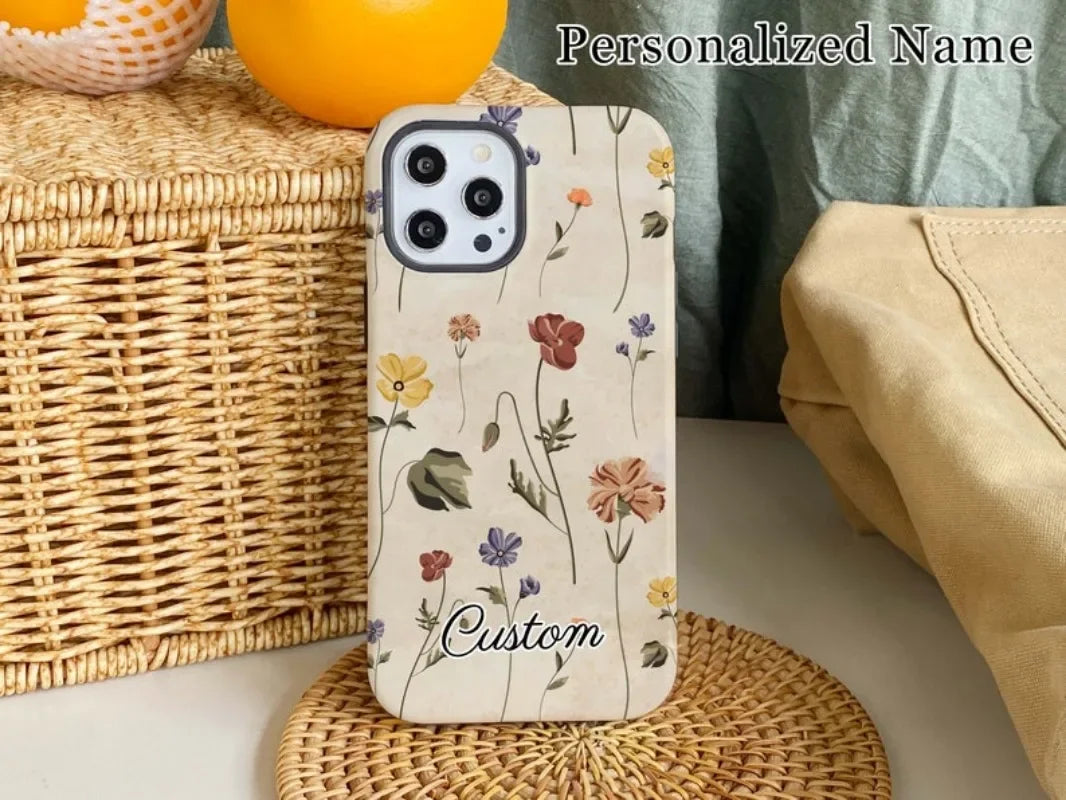 Cute Phone Cases for iPhone models 16, 15PRO MAX, 14, 13, 12, and 11 - Oil Painting Flowers - TSP503 - Touchy Style