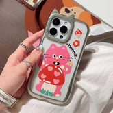 Cute Phone Cases - Funny Cat & Puppy Bling Diamond Ears for iPhone 15-11 Pro Max - TSP298 - Touchy Style