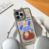 Cute Phone Cases - Funny Cat & Puppy Bling Diamond Ears for iPhone 15-11 Pro Max - TSP298 - Touchy Style