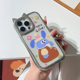 Cute Phone Cases - Funny Cat & Puppy Bling Diamond Ears for iPhone 15-11 Pro Max - TSP298 - Touchy Style