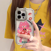 Cute Phone Cases - Funny Cat & Puppy Bling Diamond Ears for iPhone 15-11 Pro Max - TSP298 - Touchy Style