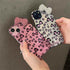 Cute Phone Cases: Stylish Leopard 3D Glitter Bow for iPhone 11-15 Pro Max - TSP317 - Touchy Style