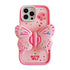 Cute Pink 3D Butterfly Phone Case for iPhone 11, 12, 13, 14, 15 Pro Max - Touchy Style