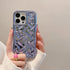 Cute Purple Weave Knit Laser-Plating Phone Cases for iPhone 11 Pro Max, 12, 13, and 14 - Touchy Style