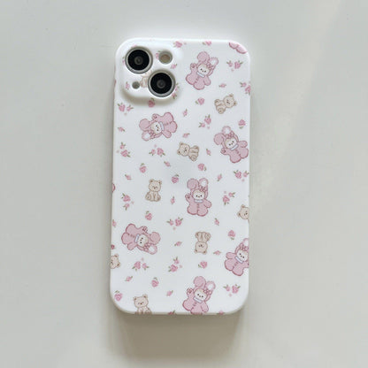 Cute Rabbit Pajamas Bear Cartoon Phone Cases for iPhone 11 Pro Max, 12, 13, 14 - Touchy Style