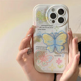 Cute Retro Butterfly Cartoon Phone Cases for iPhone 14, 13, 12, 11 Pro Max, XR, XS Max, 7, 8, and 14 Plus - Touchy Style .