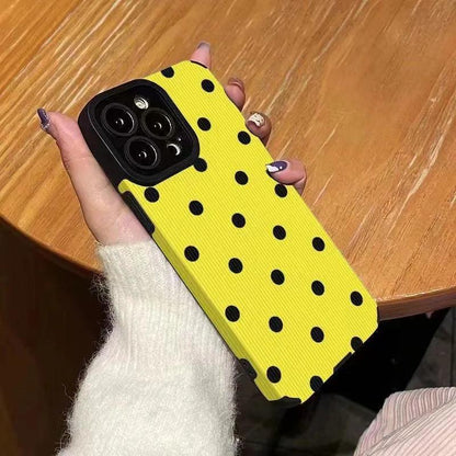 Cute Simple Polka Dots Phone Case for iPhone 15, 14, 13, 12, 11 Pro Max, 15, 14, 13 Mini, X, XR, XS Max, 7, 8 Plus - Touchy Style .