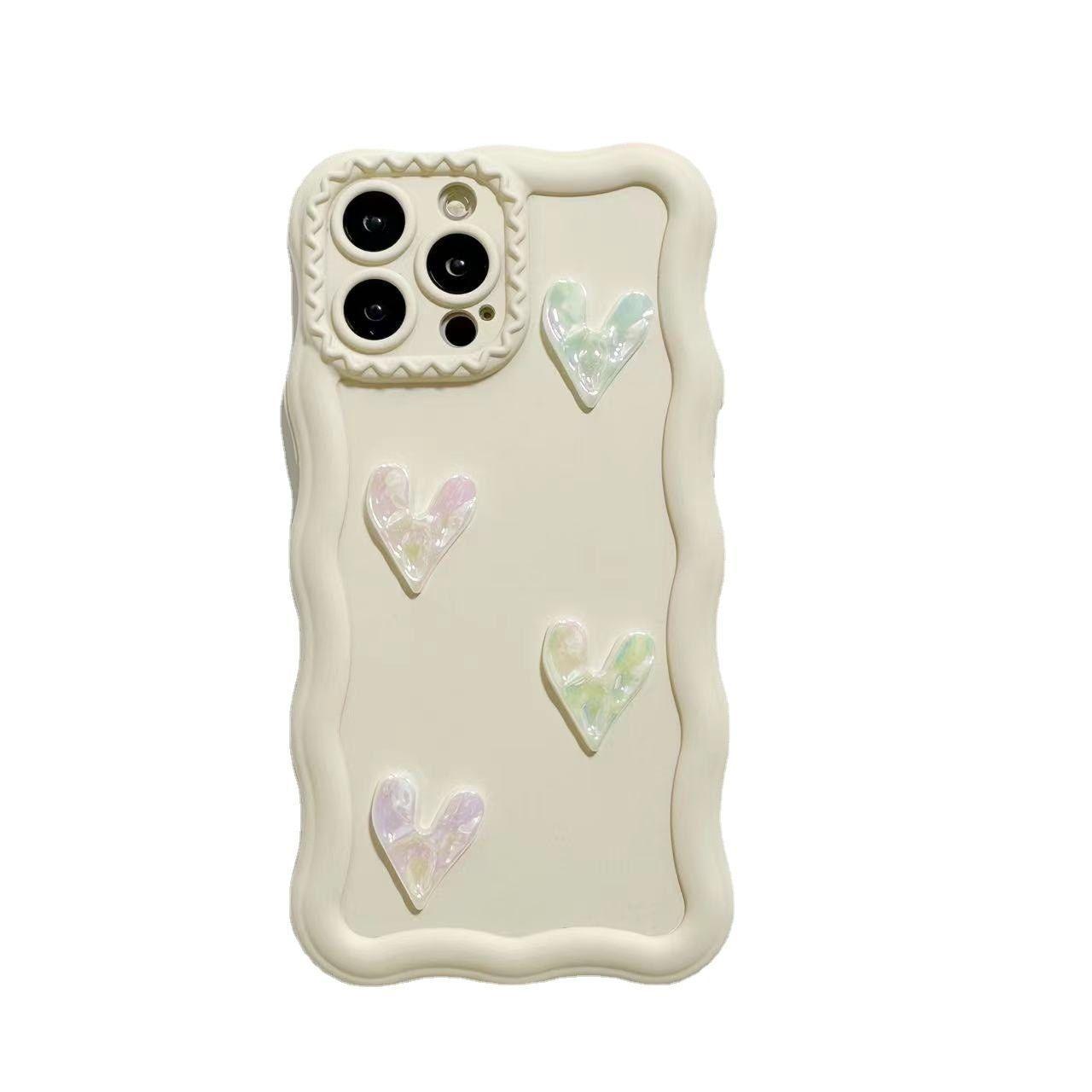 Cute Sweet Soft Laser Heart Phone Cases for iPhone 11 Pro Max, 12, 13, and 14 - Touchy Style