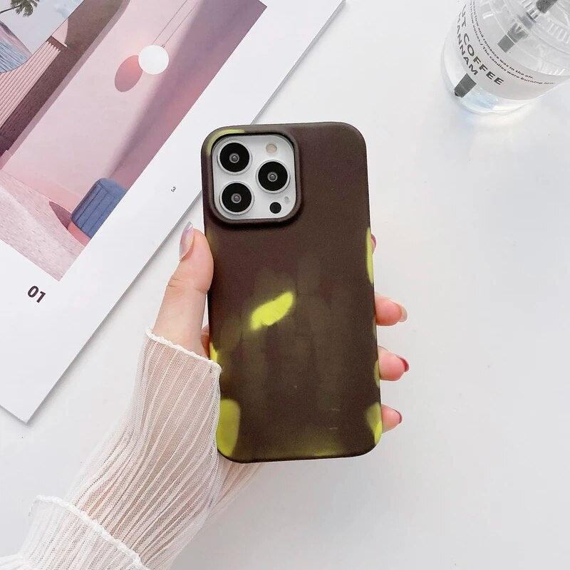 Cute Thermal Heat Induction Sensor Phone Cases for iPhone 13, 12 Mini, 13 Pro Max, 11 Pro Max, XR, SE2, XS Max, 7, 8 Plus - Touchy Style