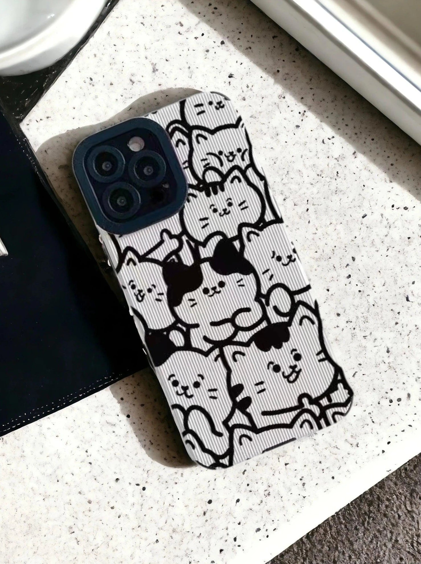 Cute White Funny Cat Phone Case Cover for iPhone 14, 13 Pro Max, 12, 11, X, XS, XR, 8 Plus, 7, 6, Mini - Touchy Style