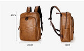 D190110 Cool Backpack - Large Capacity Leather Laptop Bag - Touchy Style