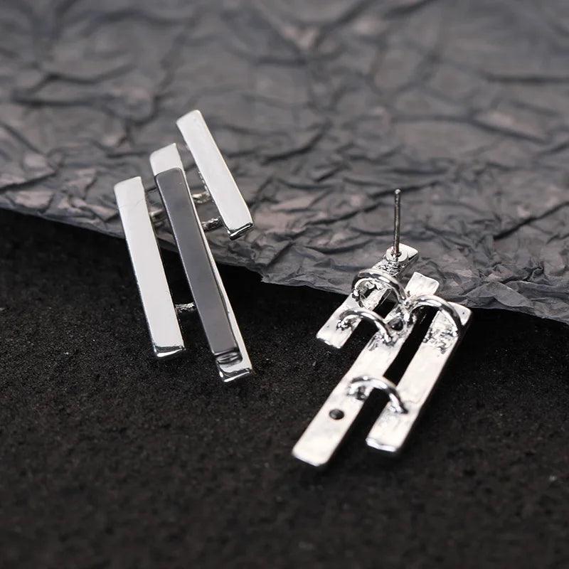 Dangle Earrings Charm Jewelry - Korea Bar Type - Metal - E0123 - Touchy Style