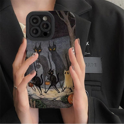 Dark Funny Monster Cat Fox Creative Phone Case For iPhone 15 14 13 11 12 Pro Max 7 8 Plus X XS Max XR Shockproof European Cover - Touchy Style