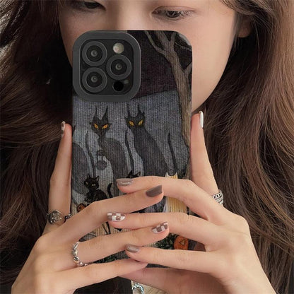 Dark Funny Monster Cat Fox Creative Phone Case For iPhone 15 14 13 11 12 Pro Max 7 8 Plus X XS Max XR Shockproof European Cover - Touchy Style