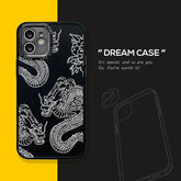 Dragon Big Paint Cute Phone Cases For iPhone 15, 14, 13, 12, 11, Pro X XS Max XR 8 Plus - Touchy Style .