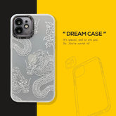 Dragon Big Paint Cute Phone Cases For iPhone 15, 14, 13, 12, 11, Pro X XS Max XR 8 Plus - Touchy Style .