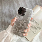 Dragon Big Paint Cute Phone Cases For iPhone 15, 14, 13, 12, 11, Pro X XS Max XR 8 Plus - Touchy Style .