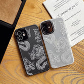 Dragon Big Paint Cute Phone Cases For iPhone 15, 14, 13, 12, 11, Pro X XS Max XR 8 Plus - Touchy Style .