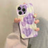 Dream Purple Heart Pattern Wave Cute Phone Case for iPhone 11-15 Pro Max - Touchy Style