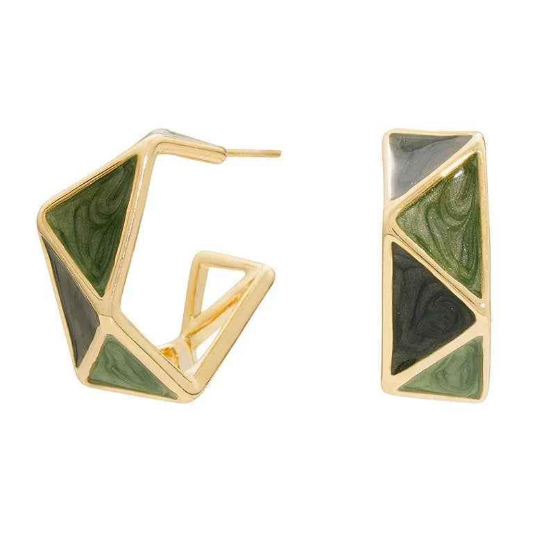 Drop Glaze Geometric Dangle Earrings Charm Jewelry XYS0115 - Touchy Style