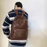 DV1231 Fashion Preppy Style Cool Backpack - PU Leather Bags - Touchy Style .