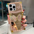 Cute Phone Cases For iPhone 16 Pro Max, 15, 14, 13 - Gold-Plated Butterfly Cover with Stand Holder - PC5521 - Touchy Style