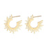 Earring Charm Jewelry Stainless Steel Metal Geometric Gold Color 18 K Texture YOS1113 - Touchy Style