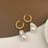 Earring Charm Jewelry - Titanium Steel Pearl Pendant Earrings - A6745 - Touchy Style