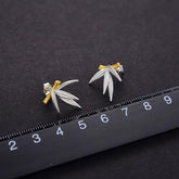 Earrings Charm Jewelry - Bamboo Leaves - LFJA0114 - Touchy Style