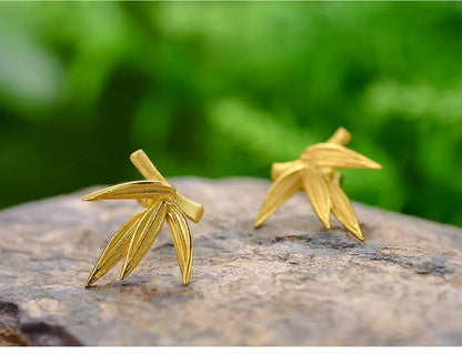 Earrings Charm Jewelry - Bamboo Leaves - LFJA0114 - Touchy Style