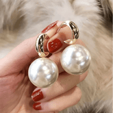 Earrings Charm Jewelry Big Simulated Pearl Fashion 