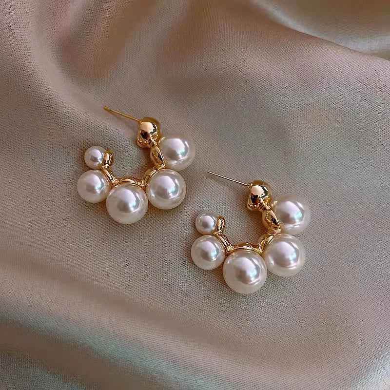 Earrings Charm Jewelry Fashion Rounded Pearl XYS0213 - Touchy Style