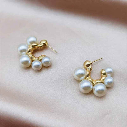 Earrings Charm Jewelry Fashion Rounded Pearl XYS0213 - Touchy Style