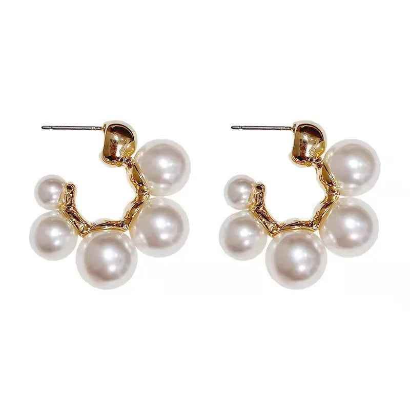 Earrings Charm Jewelry Fashion Rounded Pearl XYS0213 - Touchy Style