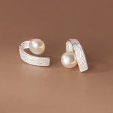 Earrings Charm Jewelry Geometric Simulated Pearl Fashion M33500 - Touchy Style .