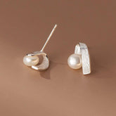 Earrings Charm Jewelry Geometric Simulated Pearl Fashion M33500 - Touchy Style .