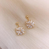 Earrings Charm Jewelry Geometric Square Shiny Crystal DM20X20 - Touchy Style