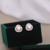 Earrings Charm Jewelry Round Pearl Classic Fashion QY133 - Touchy Style