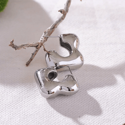 Earrings Charm Jewelry - Stainless Steel Metal Geometric - TSJ58 - Touchy Style