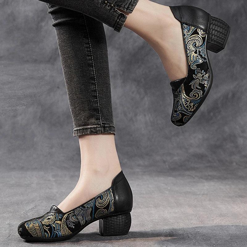 Embroidered Black Colored High Heels Jutti for Women – Elevate Your Et |  Kiana Fashion