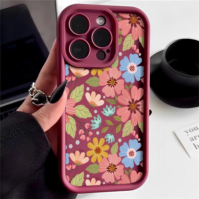 FACPC600 Flower Silicone Cute Phone Case For Huawei Honor 50, 90, 20, 9X Pro, X9, X30, Y9 Prime 2019, and Magic 5 Pro models - Touchy Style