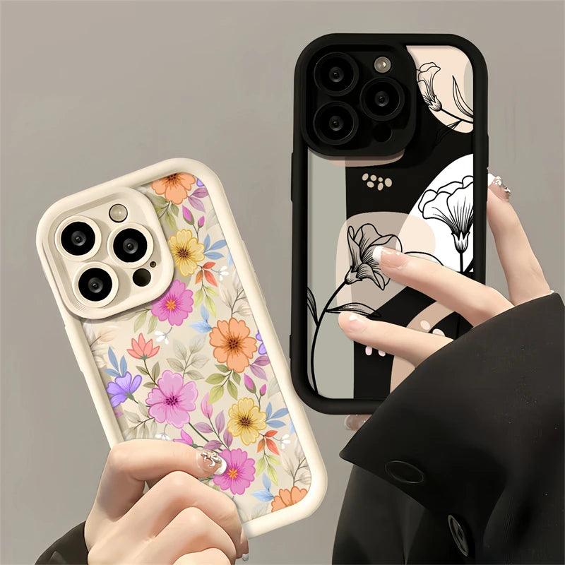 FACPC600 Flower Silicone Cute Phone Case For Huawei Honor 50, 90, 20, 9X Pro, X9, X30, Y9 Prime 2019, and Magic 5 Pro models - Touchy Style