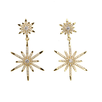 Fashion 2 North Stars Long Earring Charm Jewelry - Touchy Style